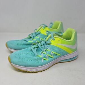 Nike Women's Turquoise and Lime Athletic Shoes Size 10